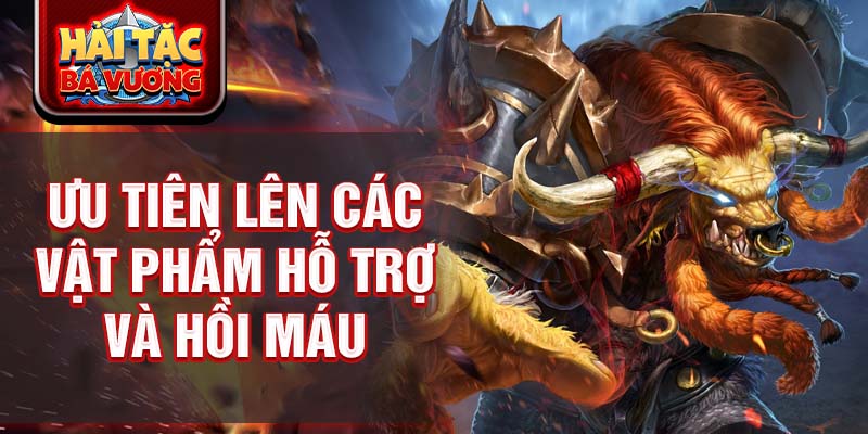 Uu tiên lên các vật phẩm hỗ trợ và hồi máu